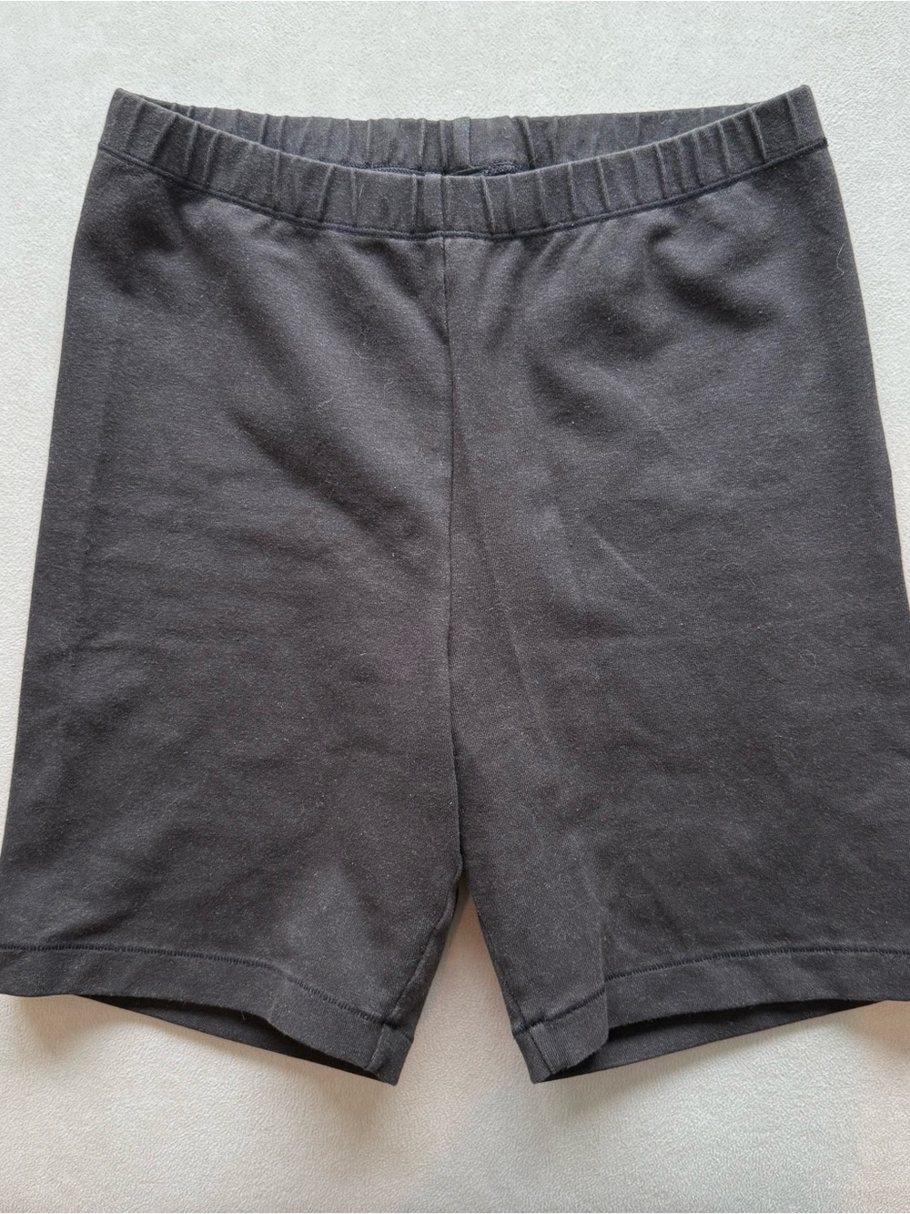 SKIMS Black High-Rise Bike Shorts Small washed onyx